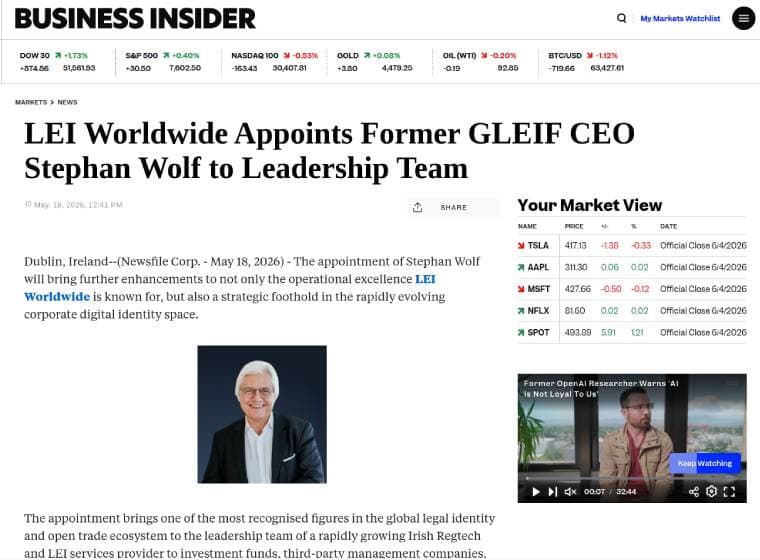 LEI Worldwide featured in Business Insider