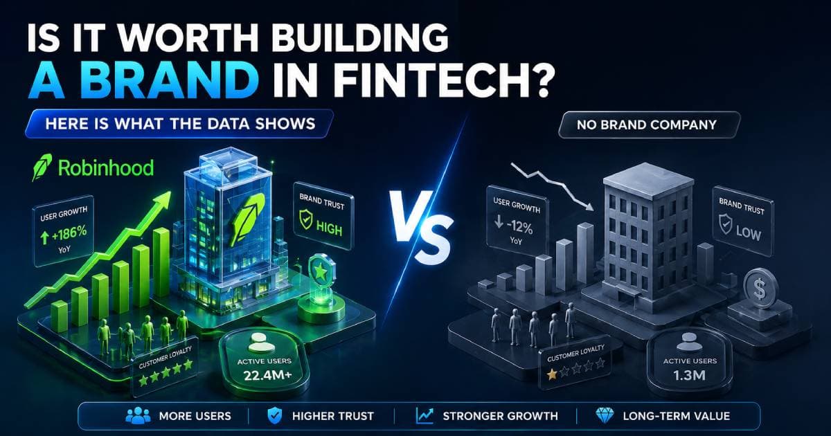 Fintech brand vs no brand comparison showing how PR for fintech and top fintech PR agencies help build credibility